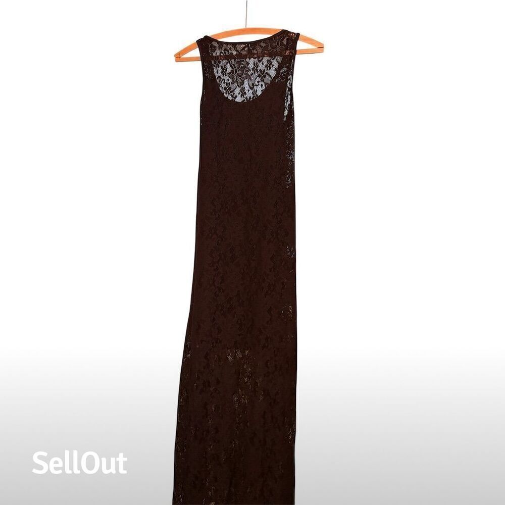 Tommy Bahama Women's XS Black Lace Maxi Dress Sleeveless Scoop Neck - Picture 2 of 6